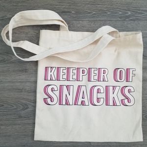 Keeper of Snacks Canvas Bag